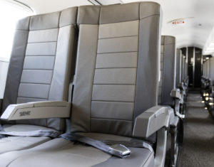 new united goderich - airplane aisle of seats